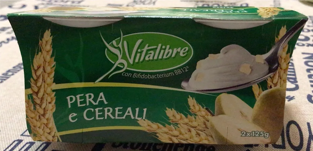 Yogurt pera e cereali