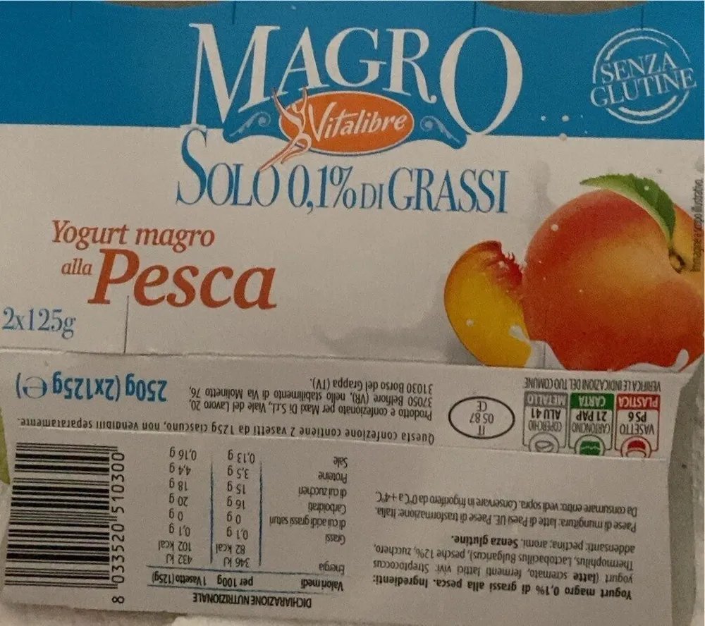 Yogurt magro alla Pesca