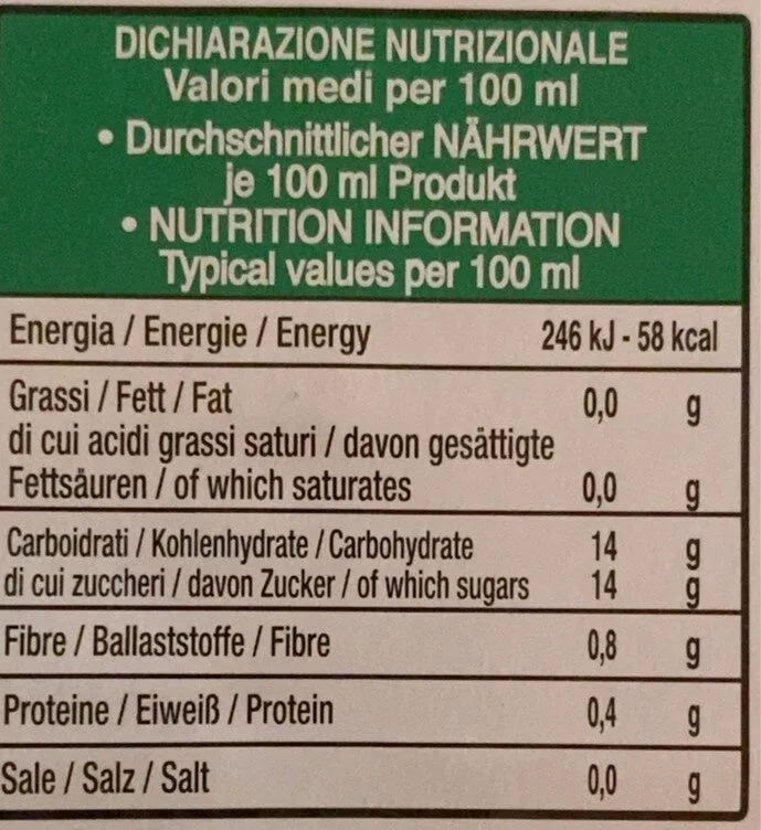 Succo e polpa di pesca