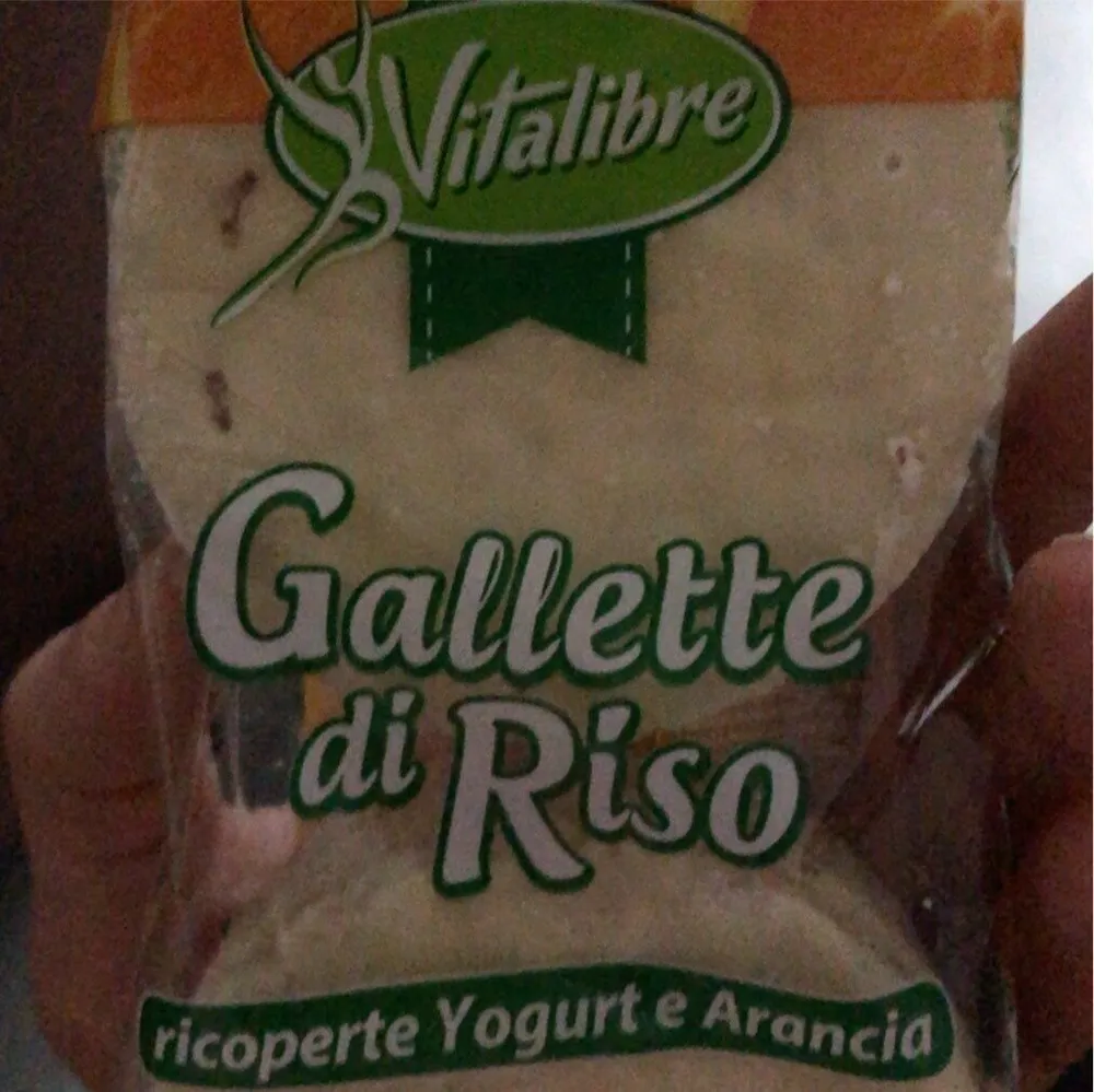 Gallette di riso ricoperte da yogurt e arancia