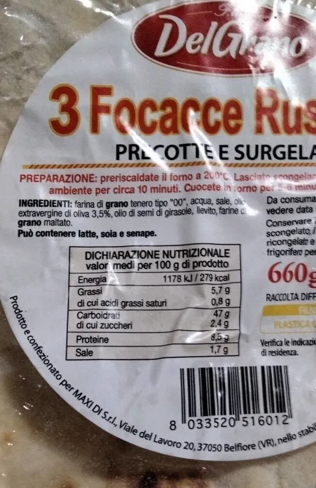 Focacce rustiche