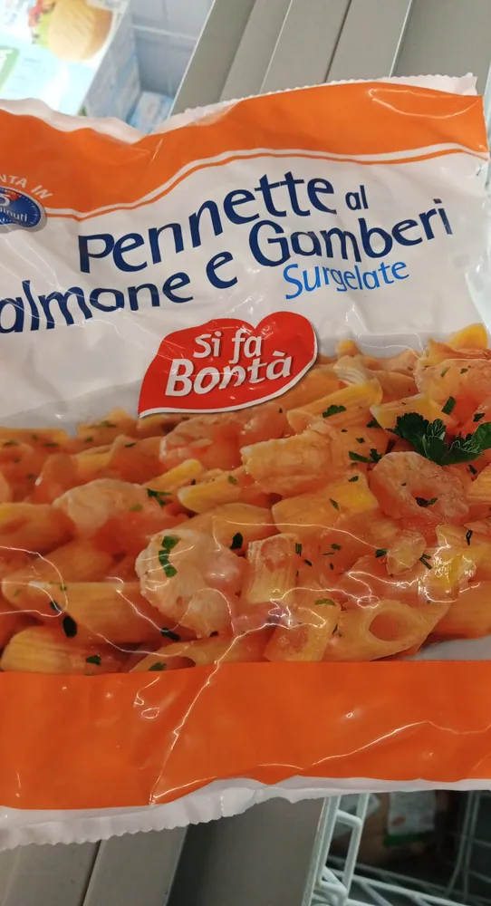 Pennette al salmone e gamberetti