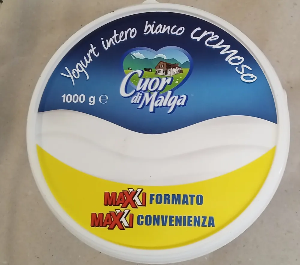 Yogurt intero bianco cremoso