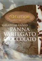 Gelato panna variegato cioccolato