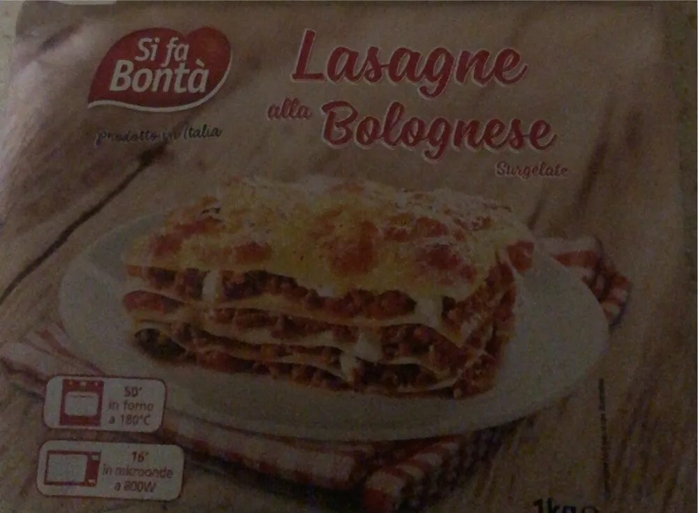 lasagne alla bolognese surgelate