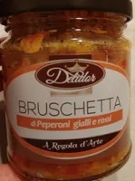 Bruschetta peperoni gialli e rossi