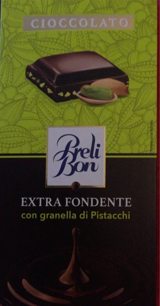 Extra fondente con granella di pistacchi