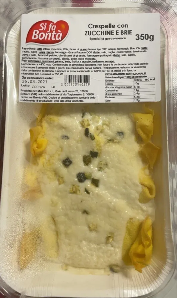 crespelle con zucchine e brie