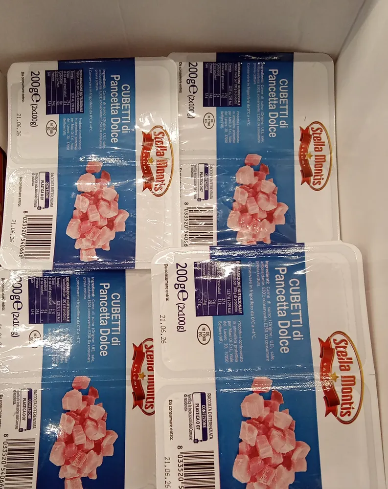 cubetti di pancetta dolce SM