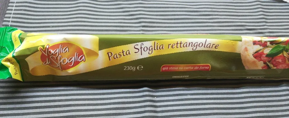Pasta sfoglia rettangolare