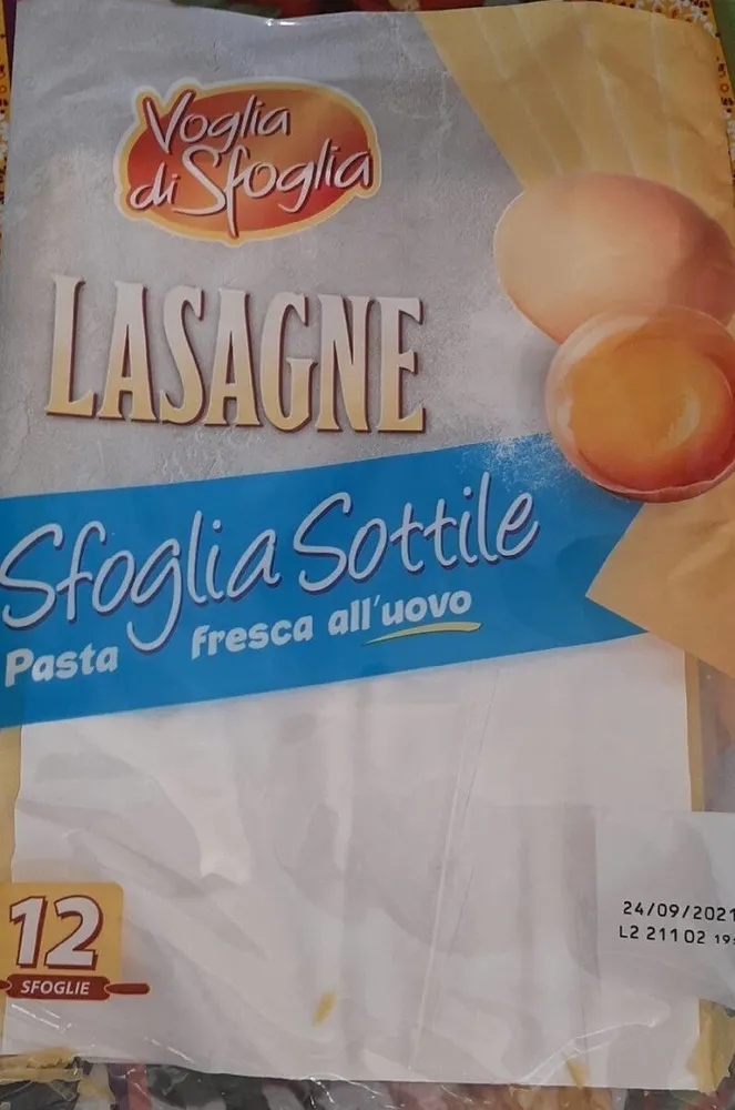 Sfoglia sottile lasagne