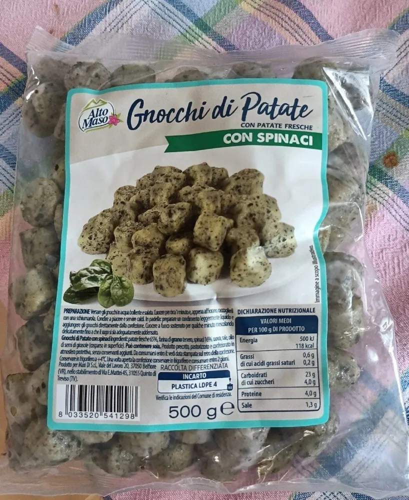 Gnocchi di Patate con Spinaci