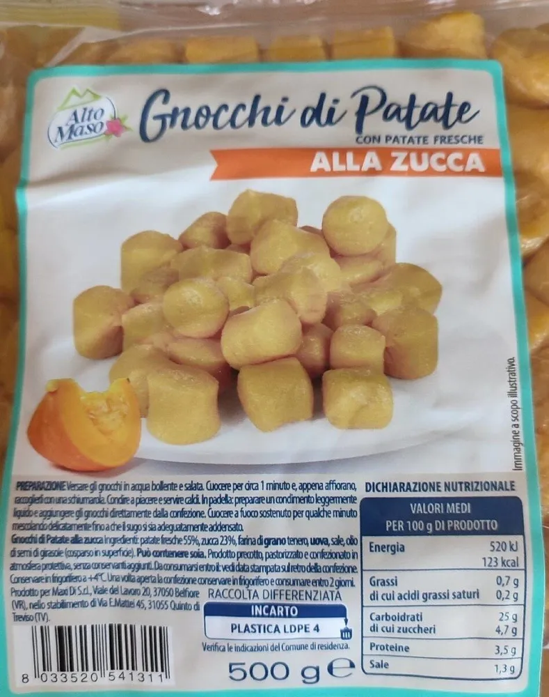 Gnocchi patate alla zucca