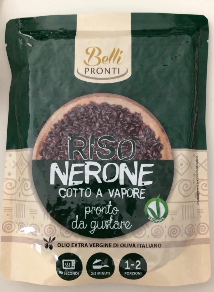 Riso nerone cotto a vapore