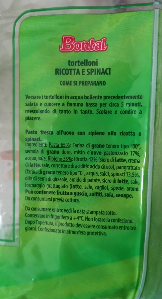 Tortellini ricotta e spinaci