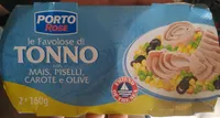 Tonno con mais, piselli, carote e olive