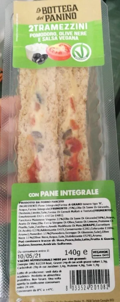 Tramezzino pane integrale