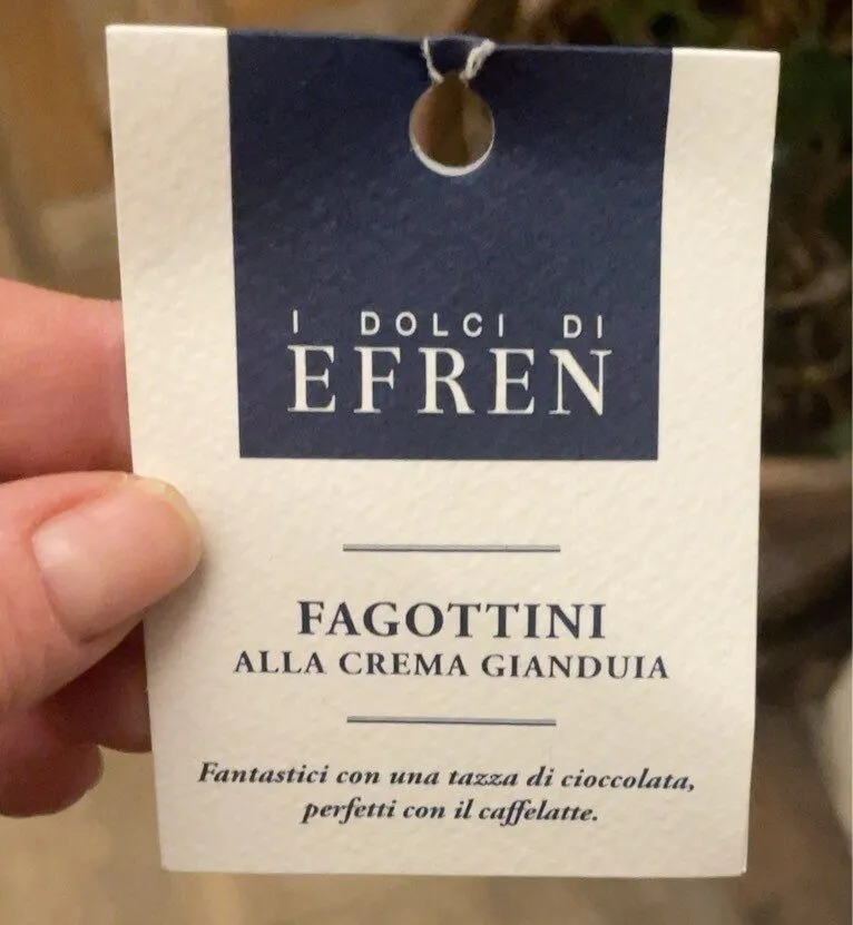 Fagottini alla crema gianduia