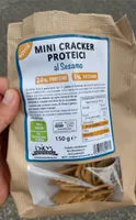 Mini cracker proteici al sesamo