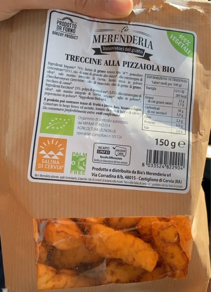 Treccine alla pizzaiola bio