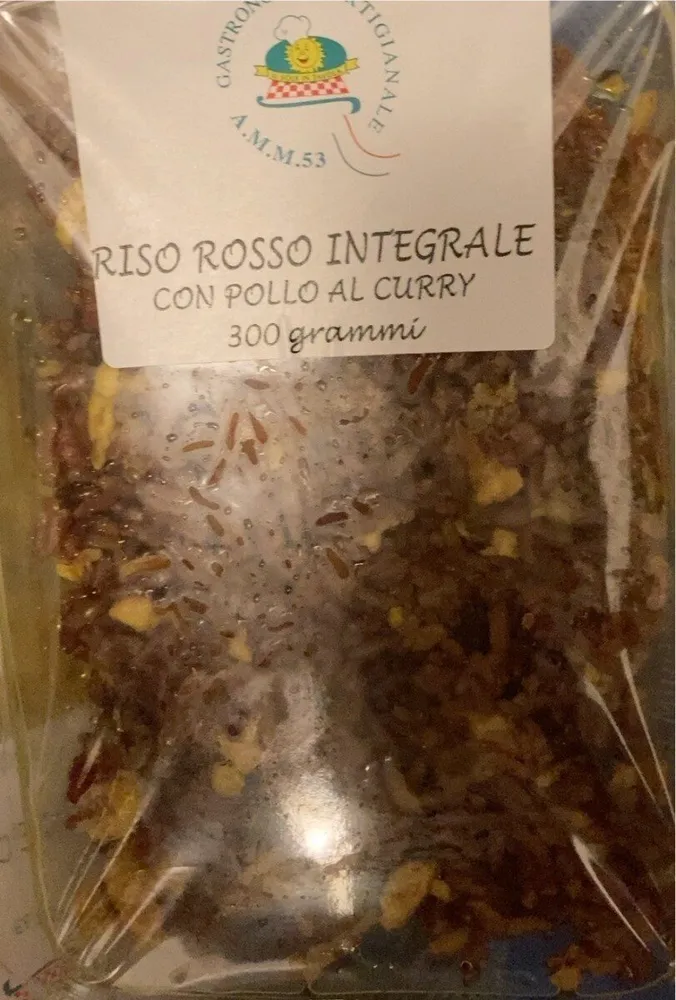 riso rosso integrale con pollo al curry