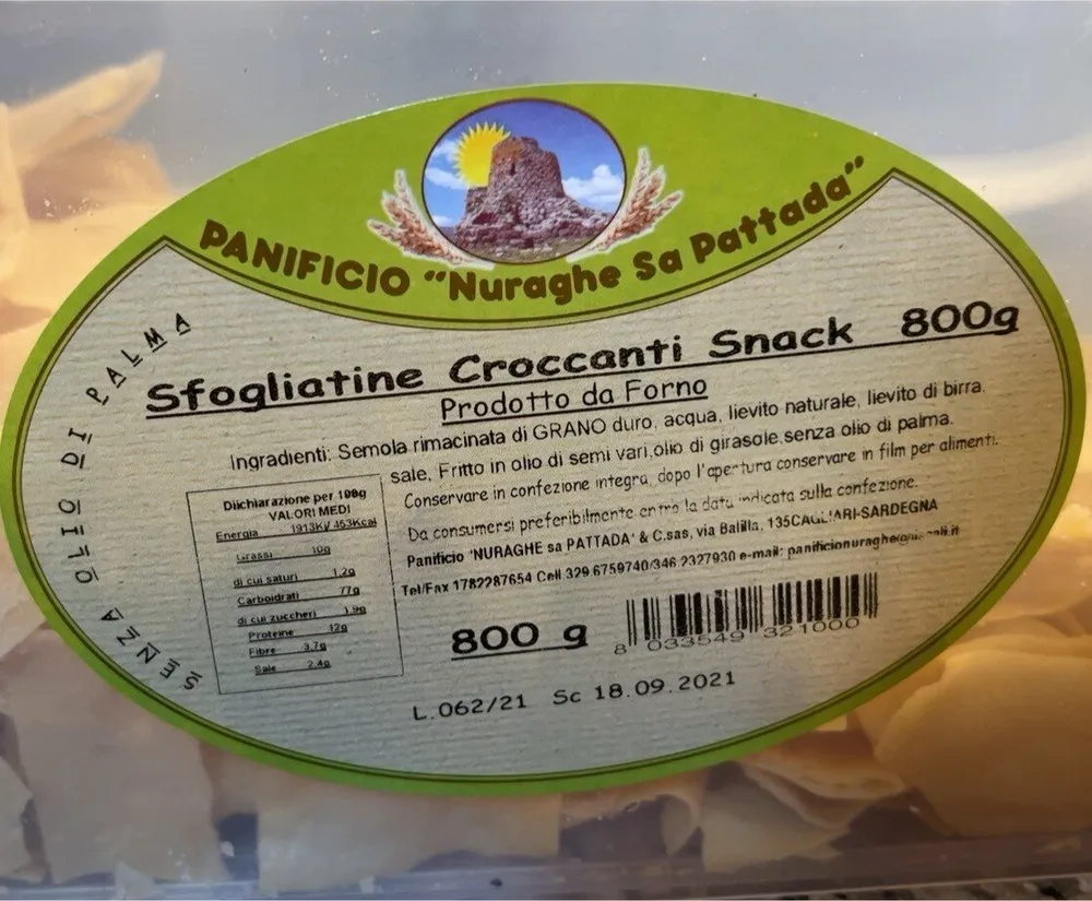 Sfogliatine croccanti snack