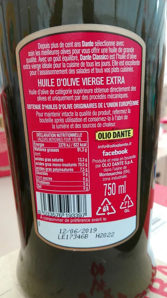 Huiles d'olive