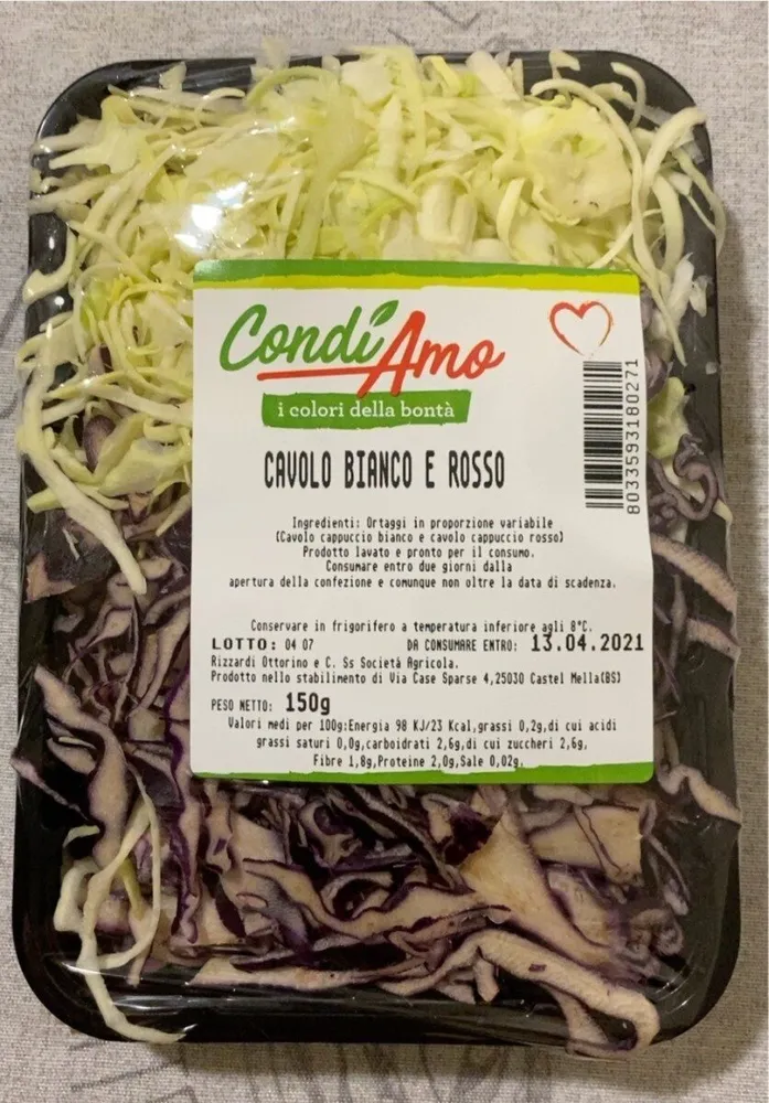 Cavolo bianco e rosso