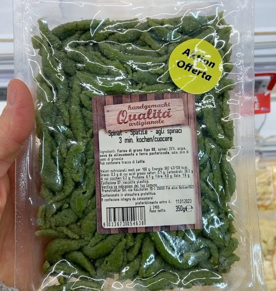 Spatzle spinaci