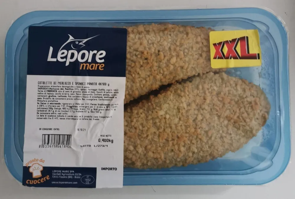 Cotolette di merluzzo e spinaci