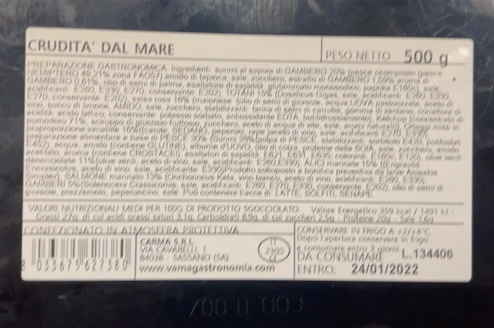 Crudita di mare