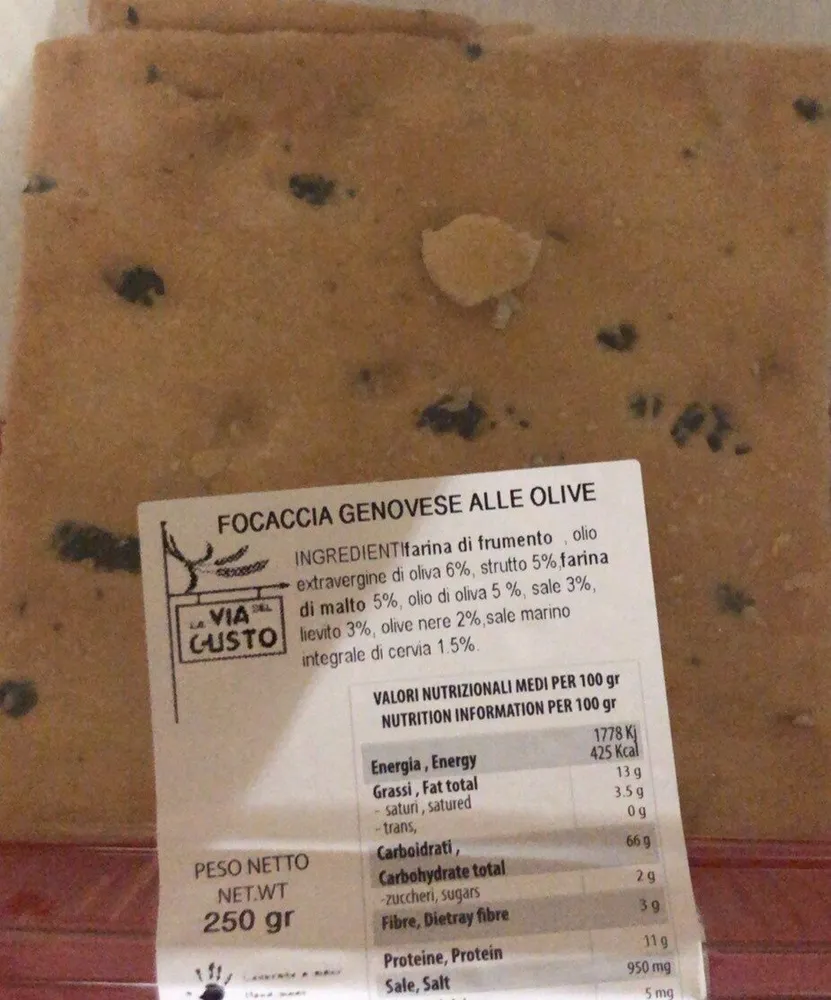 Focaccia genovese alle olive