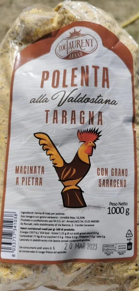Polenta alla valdostana taragna