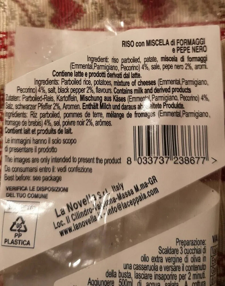 Risotto cacio et pepe