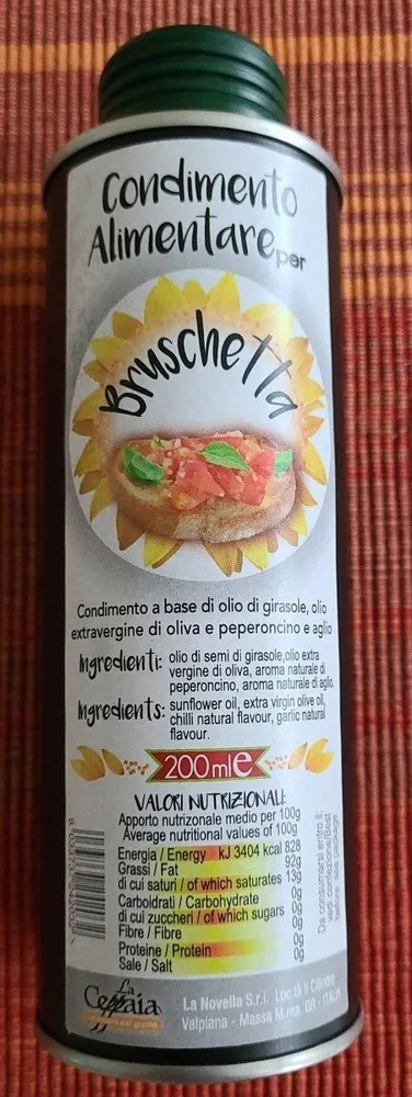 Condimento Alimentare per Bruschetta