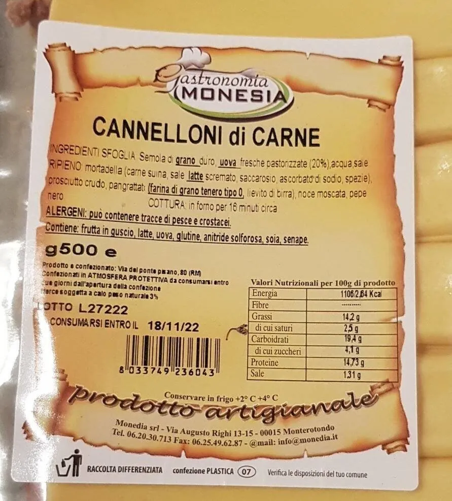 Cannelloni di carne