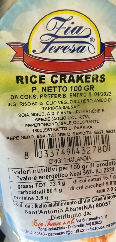 Rice crakers