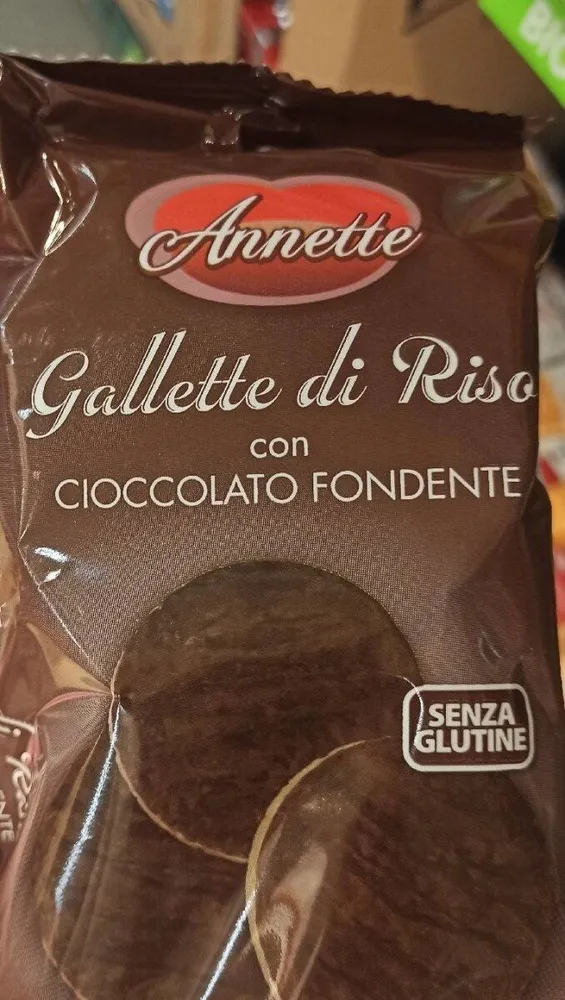 Gallette di riso al cioccolato fondente