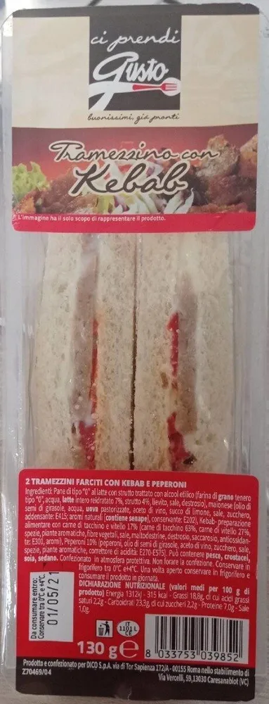 Tramezzino con Kebab