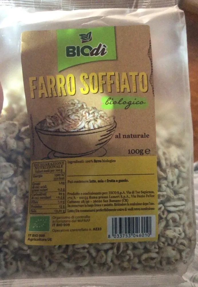 farro soffiato biologico