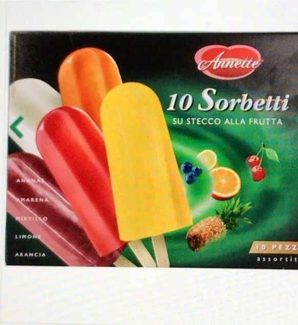 10 sorbetti su stecco alla frutta