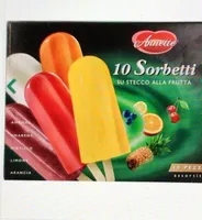 10 sorbetti su stecco alla frutta
