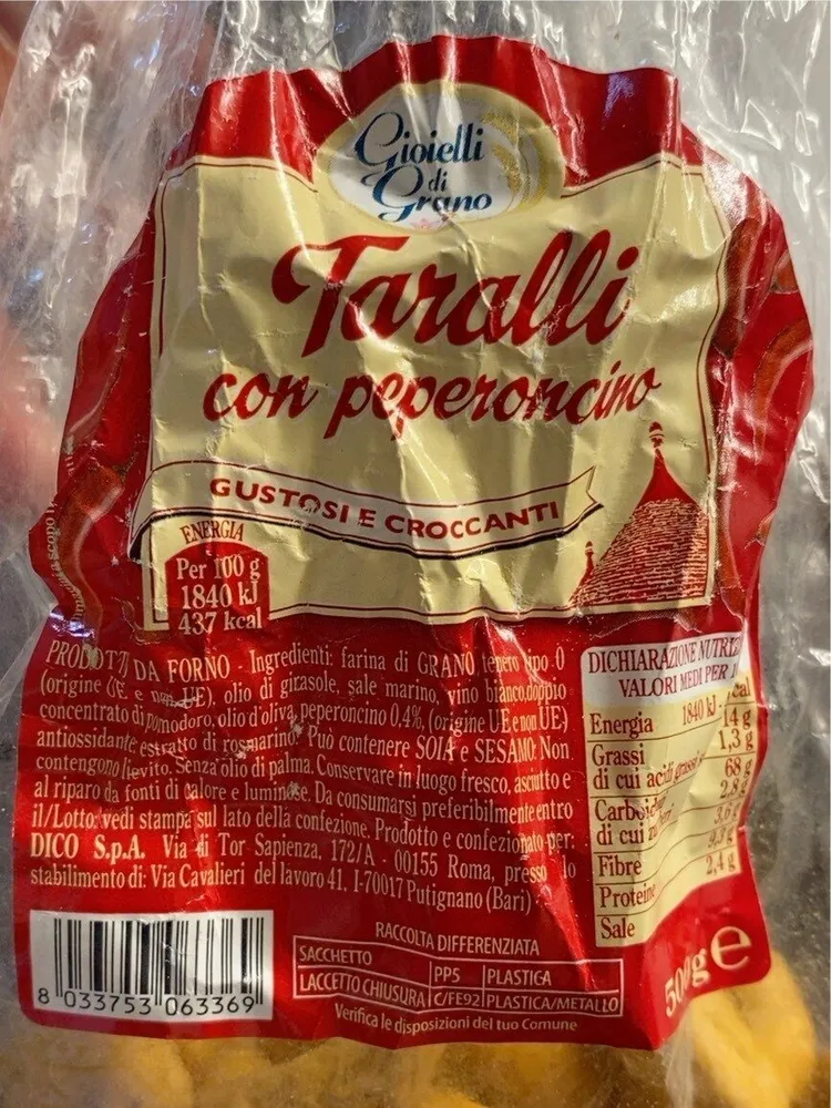 Taralli con peperoncino