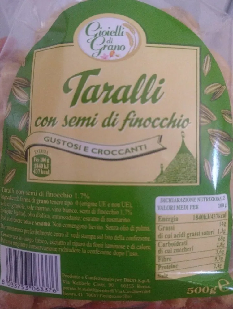 Taralli con semi di finocchio