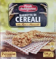 Barrette di cereali con riso e frumento