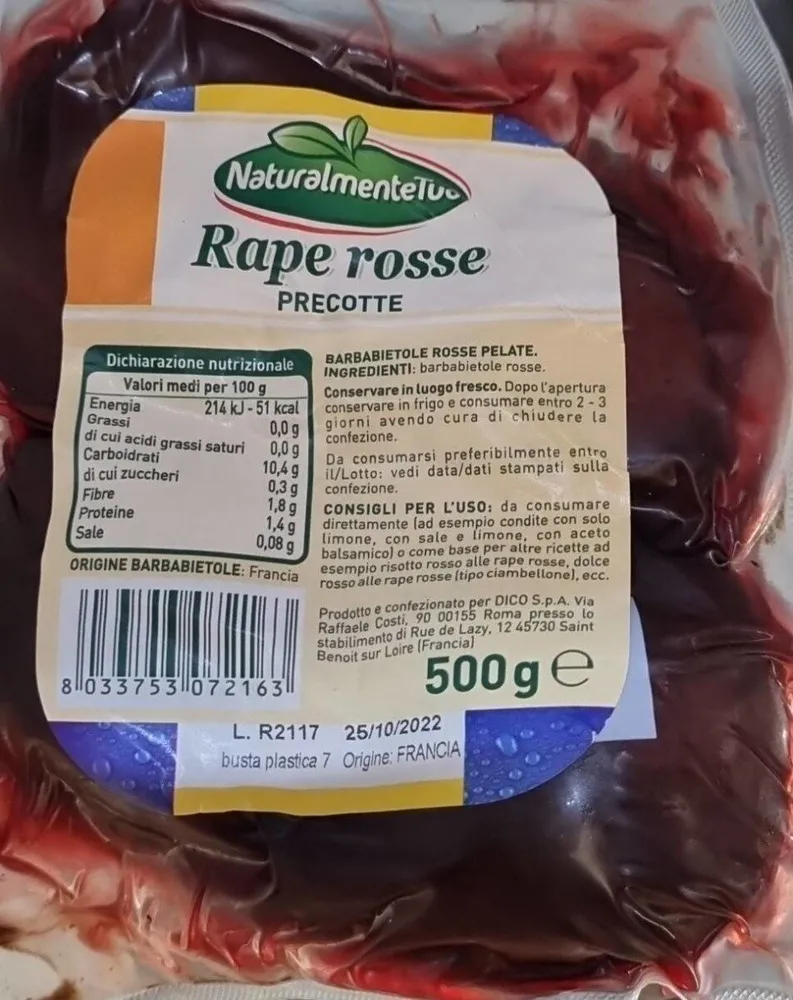 Rape rosse precotte