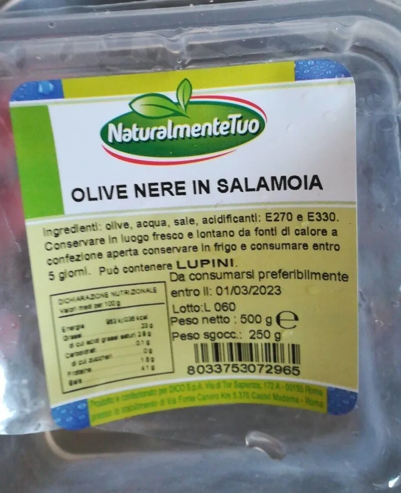 Olive nere in salamoia