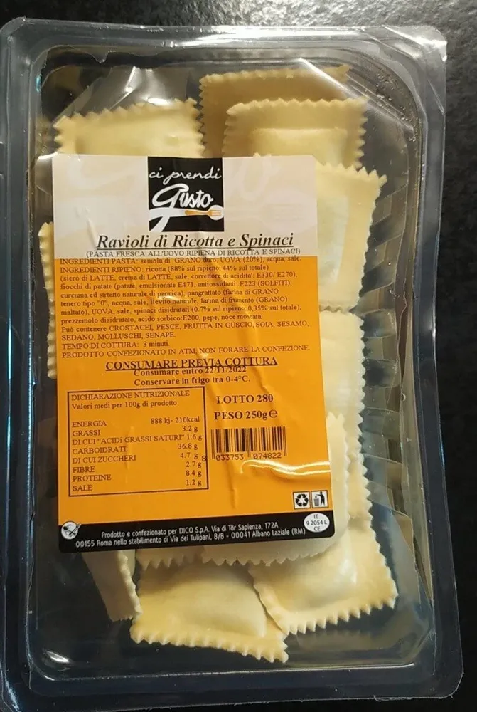 Ravioli di ricotta e spinaci