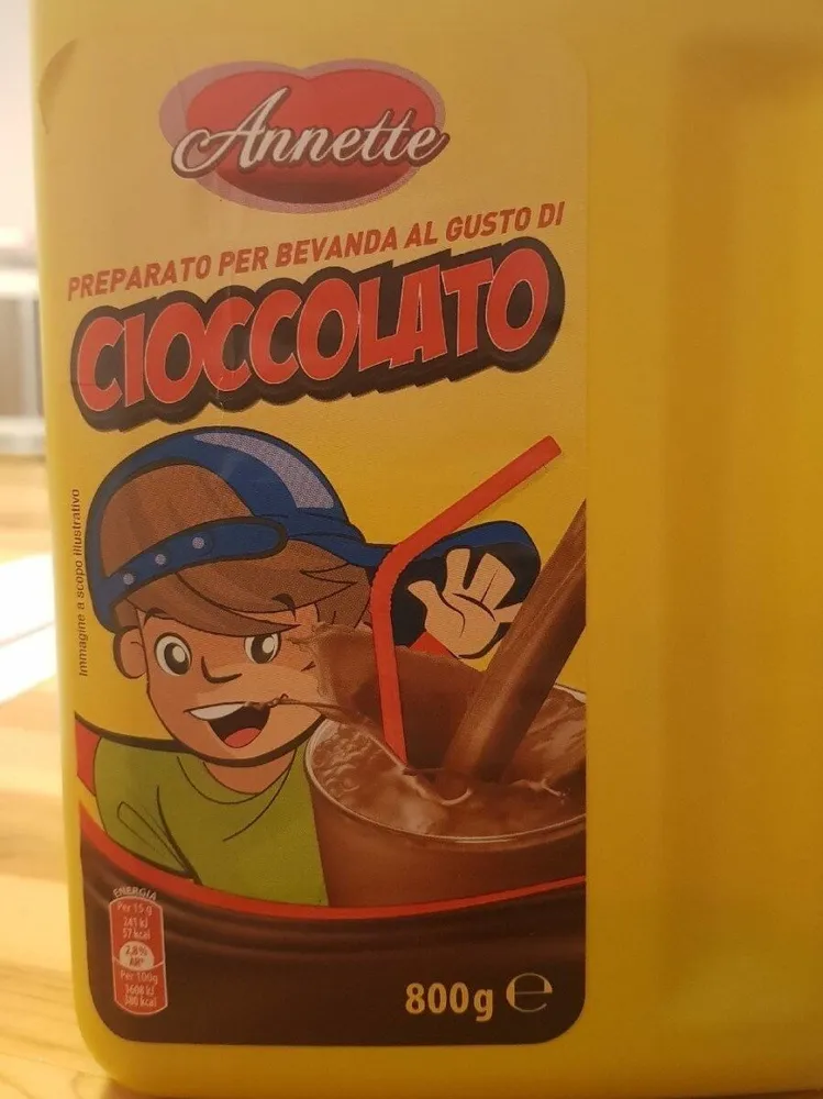 Preparato per bevanda al gusto di cioccolato