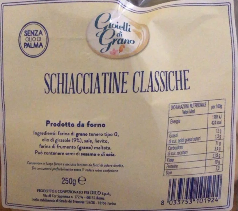 Schiacciatine classiche